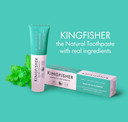 Kingfisher Natural Toothpaste Mint with Fluoride | Suitable for Vegetarians & Vegans | Oral Health Foundation Approved | Gluten-Free & GM-Free | Ethical Consumer Best Buy | 1 x 100ml Tube