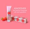 Kingfisher Natural Toothpaste Strawberry Fluoride-Free | Suitable for Vegetarians & Vegans | Gluten-Free & GM-Free | Ethical Consumer Best Buy | 1 x 100ml Tube