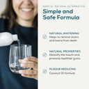 Georganics Whitening Oil Pulling Mouthwash - Peppermint - Plaque-Reducing Coconut Oil Blend - 100% Natural Ingredients - SLS, Glycerine & Fluoride Free - Cosmos Organic, Vegan & Cruelty-Free - 100ml