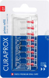 Curaprox CPS 07 Prime Refill Interdental Brushes, Red, 8 Count - 8 x 0.7mm - 2.5mm Internal Toothbrushes