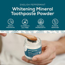 Georganics Whitening Mineral Toothpaste Powder - 120ml - Peppermint - 100% Natural Fluoride Free, SLS Free & Glycerine Free - Stain Removing & Teeth Whitening - Certified Cosmos, Vegan & Cruelty-Free