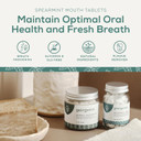 Georganics Mineral Toothtablets - Spearmint Natural Toothpaste Tablets - Cleansing & Plaque-Reducing - SLS, Glycerine & Fluoride Free - Certified Cosmos Natural, Vegan & Cruelty Free - 120 Tablets