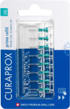 Curaprox CPS 011 Prime Refill Interdental Brushes, Lime Green, 8 Count - 8 x 1.1mm - 5mm Internal Toothbrushes
