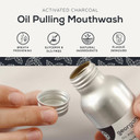 Georganics Whitening Oil Pulling Mouthwash - Activated Charcoal - Plaque-Reducing Coconut Oil Blend - 100% Natural Ingredients - SLS, Glycerine & Fluoride Free - Organic, Vegan, Cruelty-Free - 100ml