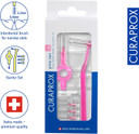 Curaprox Interdentalbürsten-Set CPS 06 Prime Start, Starterset mit 5 Bürsten, 2 Verschiedene Halter, türkis, 0.6 mm durchmesser, 2.2 mm Wirksamkeit