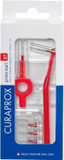 Curaprox CPS 07 Prime Start Interdental Brush Kit, Red - 5 x 0.7mm - 2.5mm Interdental Brushes + 2 Interdental Toothbrush Holders
