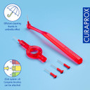 Curaprox CPS 07 Prime Start Interdental Brush Kit, Red - 5 x 0.7mm - 2.5mm Interdental Brushes + 2 Interdental Toothbrush Holders