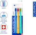 Curaprox Toothbrush CS Smart Trio Pack - 3 x Soft Small Head Toothbrush for Adults with 7600 CUREN® Filaments - Curaprox Manual Toothbrush