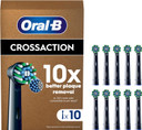 Oral-B Pro Cross Action Black Toothbrush Heads, Pack of 10 Counts, Suitable for Mailbox