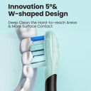 Oclean Replacement Toothbrush Heads, Firm Teeth Whitening Bristles, 2-Pack, Black, Compatible with All Oclean Adult Electric Toothbrushes (Ultra White)