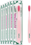 Euthymol Whitening Toothbrush (Pink, 6 Count) - Premium Soft Dual-Tension Bristles. Advanced Plaque Removal, Stain Reduction