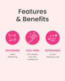 Euthymol Whitening Toothbrush (Pink, 6 Count) - Premium Soft Dual-Tension Bristles. Advanced Plaque Removal, Stain Reduction