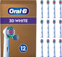 Oral-B 3D White Electric Toothbrush Head with CleanMaximiser Technology, Angled Bristles for Deeper Plaque Removal, Pack of 10 Toothbrush Heads, White
