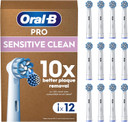 Oral-B Sensitive Clean Electric Toothbrush Head with Clean & Care Technology, Extra Soft Bristles for Gentle Plaque Removal, Pack of 8, Suitable for Mailbox, White