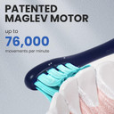 Oclean Sonic Electric Toothbrush TravelGo FlowSet, 180 Days Battery Life, 76000 VPM Motor, 5 Modes, Waterproof, USB C Rechargeable, 6 Replacement Heads & Travel Case, Eco-Friendly Packaging, Blue