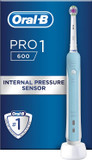Oral-B Pro 1 Electric Toothbrushes For Adults With Pressure Sensor, Mothers Day Gifts For Her / Him, 1 Handle, 1 Toothbrush Head, 1 Mode with 3D Cleaning, 2 Pin UK Plug, 600, Blue