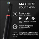 Oral-B Pro 3 2x Electric Toothbrushes For Adults, Gifts For Women / Men, 2 Handles & 2 Cross Action Toothbrush Heads, 3 Modes, Teeth Whitening, 2 Pin Plug, 3900, Black & Pink