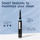 Oral-B iO3 Electric Toothbrushes Adults, 4 Toothbrush Heads, 3 Modes With Teeth Whitening, 2 Pin UK Plug, Black
