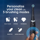 Oral-B iO5 Electric Toothbrushes For Adults, 1 Toothbrush Head & Travel Case, 5 Modes With Teeth Whitening, UK 2 Pin Plug, Black