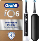 Oral-B iO 6 Black Electric Toothbrush, 2 Toothbrush Heads, 1 Travel Case, Designed by Braun