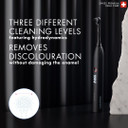 Curaprox Hydrosonic Black is White Sonic Toothbrush - Curaprox Electric Toothbrush for Adults with 7 Cleaning Levels with Carbon Filaments