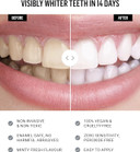 Polished London Teeth Whitening Strips - Whitening Strips for Sensitive Teeth - Enamel-Safe, No Residue, Peroxide Free Stain Remover- Premium Kit with Shade Guide, 14-Day Plan