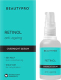 BEAUTYPRO RETINOL FACE SERUM Overnight Face Moisturiser & Antioxidant Rejuvenate Anti-Ageing Firming Skin Blemishes Reduces Inflammation Natural Vegan Skincare Multi Award Winning Brand 30ml