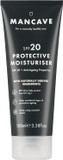 ManCave SPF 20 Moisturiser, Anti-Aging, Counteracts Signs of Aging, SPF Face Moisturise, Vitamin E, Caffeine, Natural Formulation, Recycled Plastics, Cruelty-Free, Powerful SPF 20 Protection