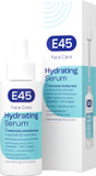 E45 Face Hydrating Serum - Instant 48-Hour Hyaluronic Acid Formula for Dry, Sensitive & Eczema Prone Skin - Rehydrating & Reinvigorating Serum  Perfume Free - Dermatologically Tested - 30ml
