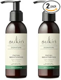 Sukin Signature Facial Moisturiser 125ml - with Vitamin E; Cruelty Free & Vegan Friendly - Nourishes, Softens & Protects the Skins Moisture Barrier. (Pack of 2)