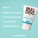 BULLDOG SKINCARE Protective Moisturiser SPF 15 100ml, Enriched with Aloe Vera, Suitable For All Skin Types (Pack of 2)