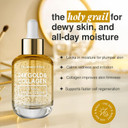 Beauty Elixir 24k Gold & Collagen Face Serum - Lightweight, Wrinkle Free and Deeply Moisturising Treatment; Clean and Cruelty Free Korean Skin Care for All Skin Types; Tested