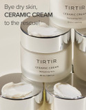 TIRTIR Natural Ceramide Cream | Deep moisturizer for Glass Skin, Polyglutamic acid, Centella Asiatica Extract, Skin barrier, Nature derived ingredients, Dry skin, Korean skincare (50ml, Light)