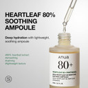 Anua Heartleaf 80 Soothing Ampoule, Hydration Facial Serum For Glass Skin, Panthenol, Hyaluronic Acid, Non-Greasy, Gentle Formula, Lightweight Essence, Vegan, Korean Skin Care, 30Ml/1.01 Fl.Oz
