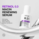 ANUA Retinol 0.3 Niacin Renewing Serum, For Anti-Aging with Hydration, Textured & Glass skin, Retinol, 5% Niacinamide, Retinol For Face, Gentle for Beginner, Korean Skin Care (30ml /1.01 fl.oz.)