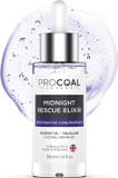 Face Oil, Midnight Rescue Elixir Face Oil Serum 30ml by Procoal - Anti Ageing Face Serum For Soft, Supple, and Glowing Skin, Rosehip Face Oil, Evening Primrose & Squalane, Made in UK