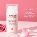 Natio Australia Rosewater Hydration Moisture Recharge Night Cream-Gel, 80 ml - Face Moisturiser with Shea Butter - Face Cream for All Skin Types