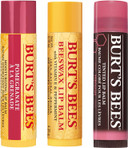 Burt's Bees Lip Balm Gift Set, Beeswax Lip Balm, Pomegranate Lip Balm, Hibiscus Tinted Lip Balm, Balm Jar, 3x4.25g