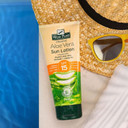 Aloe Pura Sun Cream Lotion SPF 15, Soothing Aloe Vera, Medium Protection UVA & UVB, Hyrdate and Protect, Natural, 200ml