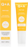 Q+A Peptide SPF 50 Anti-Ageing Daily Sunscreen (50ml), Broad-Spectrum UVA/UVB Protection with Pre-Peptides, Fragrance Free Skincare, Helps Prevent Signs of Ageing while Protecting from UV Damage