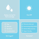 Q+A Squalane Hydrating Daily Sunscreen SPF 50: Fast-Absorbing, Non-Sticky, Broad-Spectrum UVA/UVB, Nourishes Dry Skin, With Natural Squalane & Meadowfoam Oil, 95% Natural, Vegan, 50ml