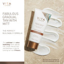 VITA LIBERATA, Fabulous Gradual Tanning Lotion 200ml & Dual Sided Self Tanner Mitt, Super Hydrating Hyaluronic Acid, Designed for Face & Body, Buildable Formula, Streak Free, Lasting Finish