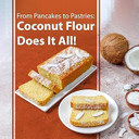 The Coconut Company Organic Coconut Flour with 100% Pure Coconut, Gluten-Free, High in Fibre, and Lower in Calories and Carbs Also Naturally High in Protein, 500gm (Pack of 1)