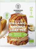 SUPERFOOD BAKERY - Organic Rise & Shine Banana Loaf Mix: Organic, Gluten Free, Dairy Free, Vegan Friendly and Deliciously All-Natural Banana loaf Baking Mix (250g, Makes 1 loaf) pack of 1