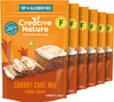 Gluten Free Cake Mix | Creative Nature Vegan Carrot Cake Baking Mix | Organic, Nut Free, Dairy Free Baking Mix | Top 14 Allergen Free | 6 Pack