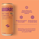 Goodrays - 30mg CBD Drink - 6 x 250ml Cans - Blood Orange & Grapefruit - Natural Flavours, Low Calorie, Vegan - High Strength (30mg/can), All Natural - Reduce Stress & Unwind, Packaging May Vary