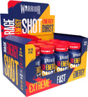 Warrior Rage Energy Shots - Pre Workout Shot Drink 12 x 60ml - RTD Fuel Juice Supplement (Liquid not Gels) - 200mg Caffeine to Lift Sessions and Running - Contains Vitamin B6 & B12 (Energy Flavour)