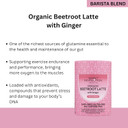 Sweet Revolution Organic Beetroot Latte with Ginger Barista Blend (1 x 100g) tub. Gluten Free, Dairy Free, Refined Sugar-Free