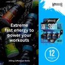 Warrior Rage Energy Shots - Pre Workout Shot Drink 12 x 60ml - RTD Fuel Juice Supplement (Liquid not Gels) - 200mg Caffeine to Lift Sessions and Running - Contains Vitamin B6 & B12 (Blue Raspberry)