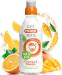 Get More Vits - Kids Multi Vits Orange & Mango Still Flavoured Spring Water (330ml x12), Natural, Sugar-Free, Low-Calorie, Stronger Immune System, Healthy Bones, Teeth & Muscles, Vegetarian